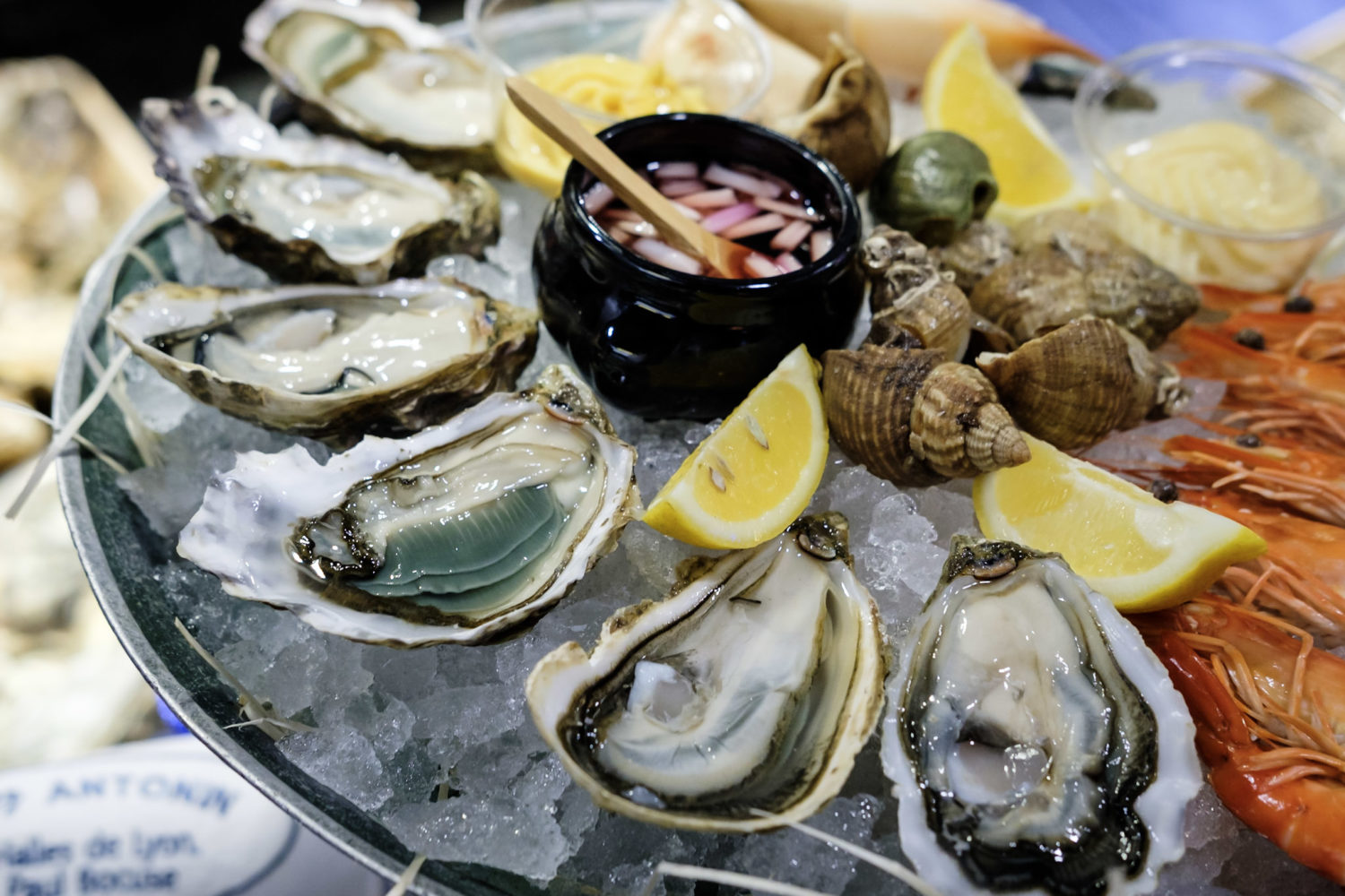 Plateau de Fruits de Mer - Huîtres et Crevettes Roses